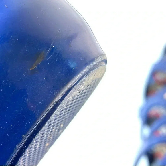 Mel Melissa x Forever 21 Dreamed Size 6 Jelly Sandals Buckle Crisscross Blue - Picture 10 of 10